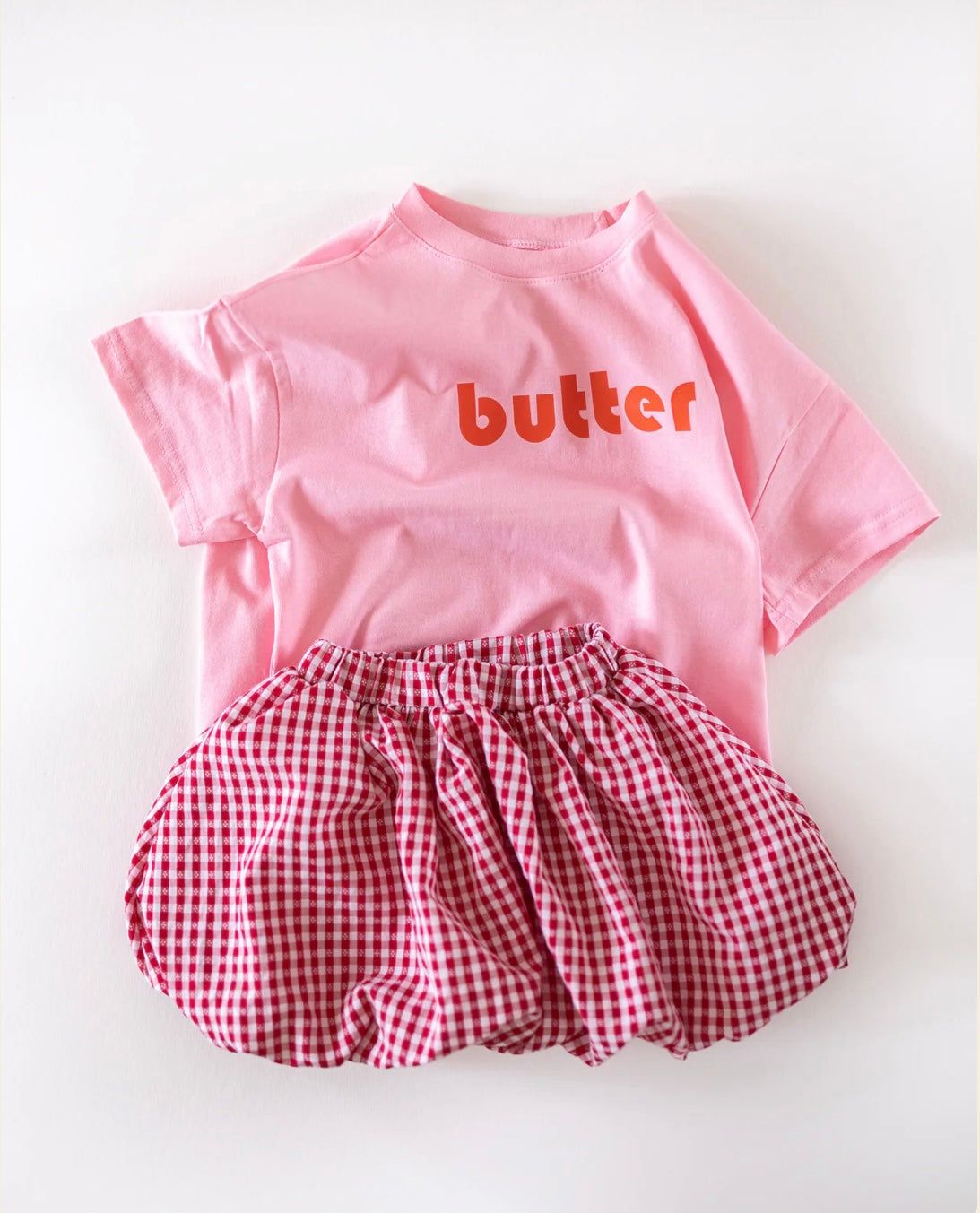 gingham balloon skirt