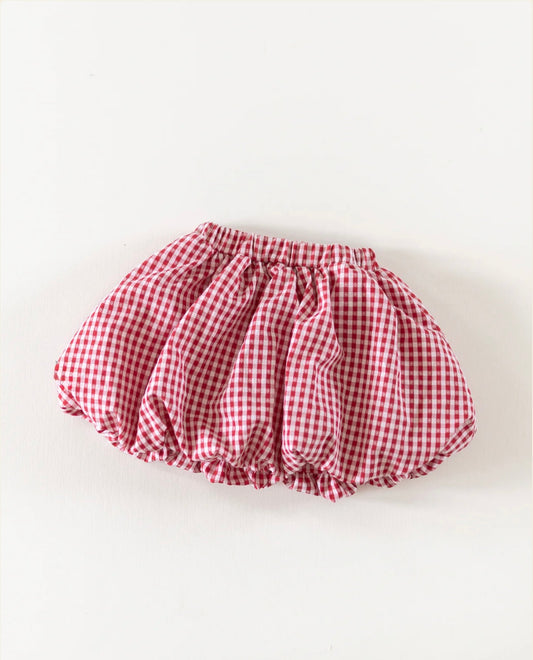gingham balloon skirt